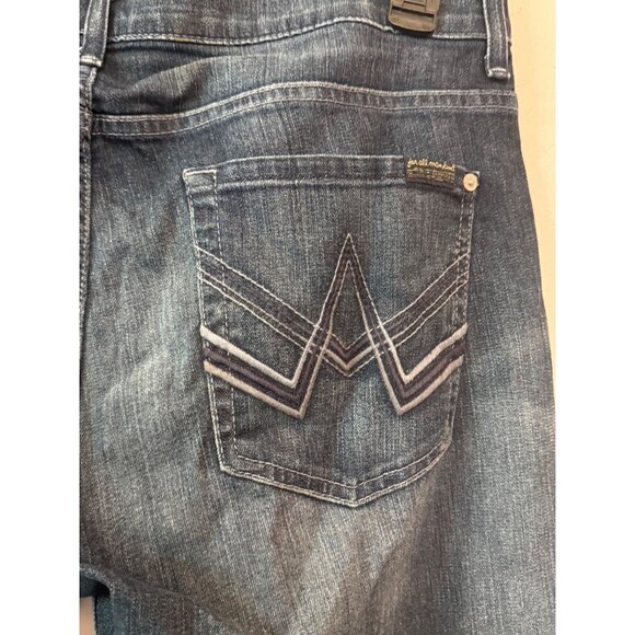 Seven For All Mankind Mens Standard Jeans Size 34 Dark Wash Classic Blue Denim - Picture 7 of 7